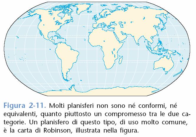 Rappresentazione approssimata Nessuna rappresentazione equivalente può essere isogonica, come nessuna