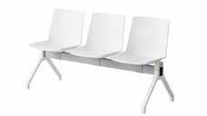 CHAIRS / SEDIE PG 2-3-4-5 seat benches, metal-polymer co-injected legs, Panca a 2-3-4-5 posti, gambe coiniettate in metallo-polimero, scocca in 100-2 0,28 m 3-28 kg. 0,29 m 3-34 kg. 0,30 m 3-40 kg.