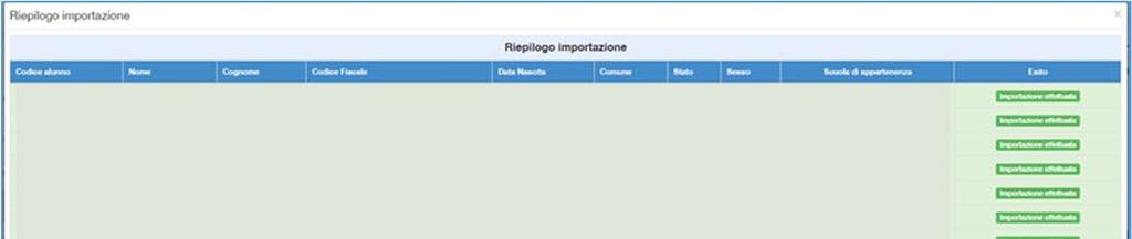 Fig. 28 Riepilogo importazione tramite file Excel In