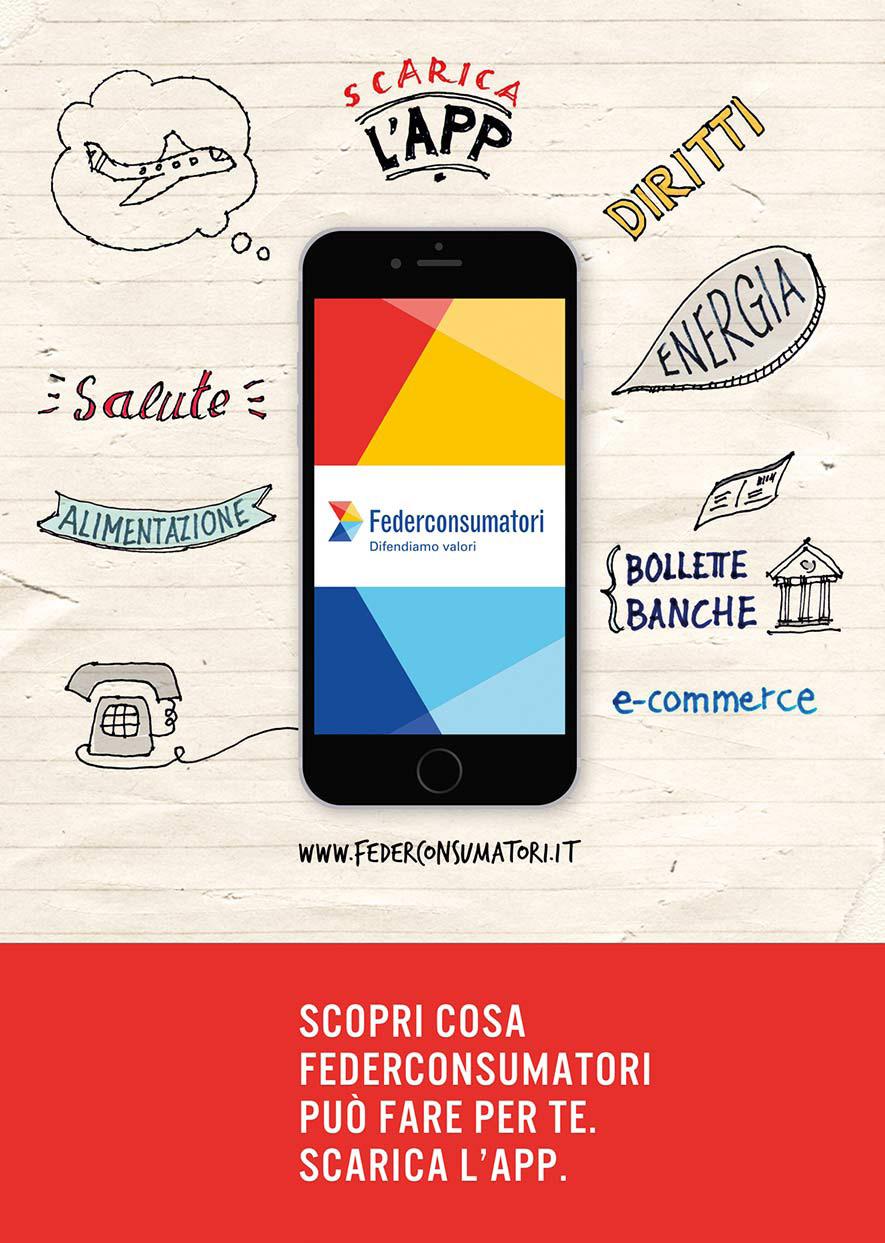 Federconsumatori Campagna di comunicazione per la diffusione dell app mobile Federconsumatori.