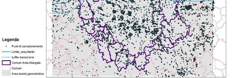 Sono stati inoltre considerati i dati analitici relativi a 2195 pozzi/piezometri, tratti dal Sistema Informativo Falda della Città Metropolitana di Milano, dal Catasto Utenze Idriche della Regione e