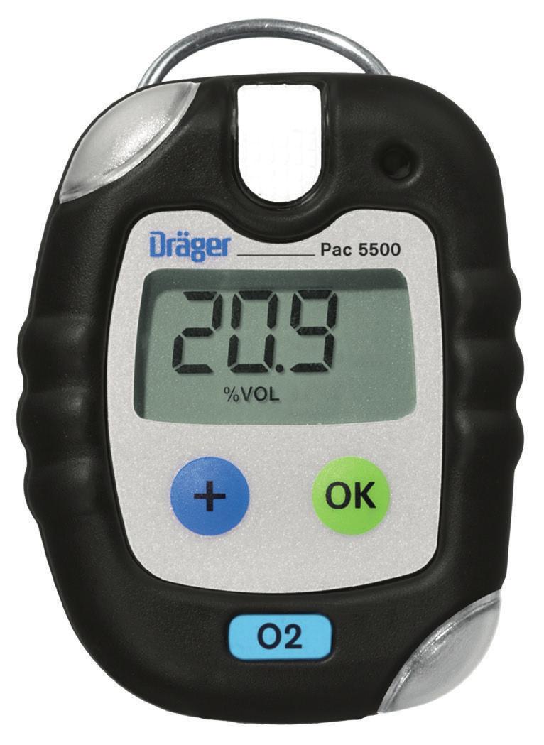 Dräger Pac 5500 Dispositivo di rilevazione monogas I compiti più lunghi sono la sua specialità: il rilevatore monogas Dräger Pac 5500 ha una durata illimitata ed è particolarmente indicato per il