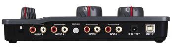 7 Pannello posteriore 8. Uscite RCA (OUTPUT A, OUTPUT B) Si tratta delle uscite principali di Conectiv. Collegare questi jack RCA al mixer DJ, agli altoparlanti amplificati o ad altra destinazione.