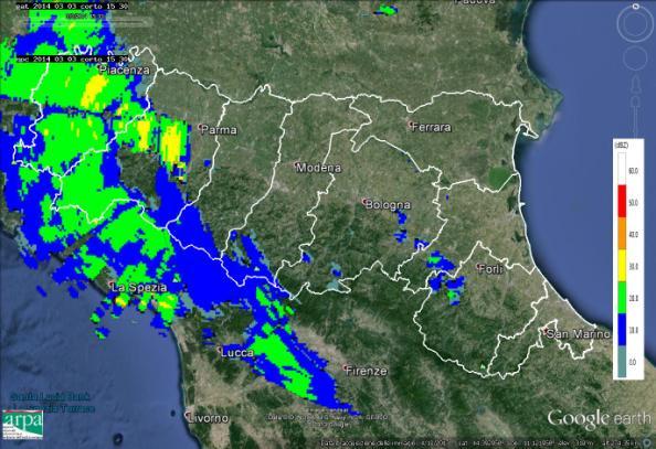 2. Analisi dell evoluzione alla mesoscala sull Emilia-Romagna Le prime precipitazioni in