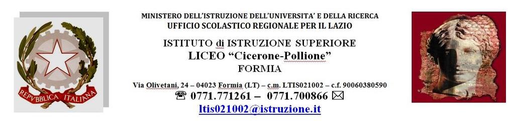 Prot. N.0005714/IV.5 Formia 11 maggio 2019 Al sito web All Albo Ai Docenti Interni CUP: B87I17000760007 CIP: 10.1.6A-FSEPON-LA-2018-127 OGGETTO: BANDO DI RECLUTAMENTO TUTOR INTERNI CORSI DI FORMAZIONE di cui all Avviso pubblico n.