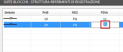 Digitare 11 Per modificare il numero dei 