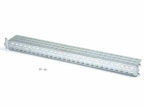 TRAVERSINO CENTRALE AG-TC realizzato in acciaio zincato sp. 2,0 mm con foratura passo meccanico costante 25 mm confezione nr. 2 pz.