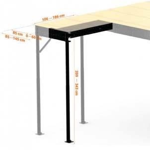 Il Kit include i pannelli che coprono la sua superficie, a condizione che la larghezza massimo sia di 122 cm. Se la larghezza è maggiore, è necessario acquistare un pannello di pavimentazione extra.