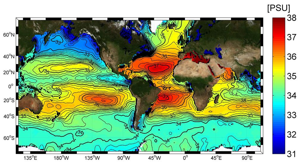 Bilancio Idrico: Variazioni regionali Oceano Atlantico: P-E<0