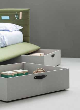 gestione. The pull-out drawers with wheels are the ideal system to make the most of the available space, in an easy and orderly manner.