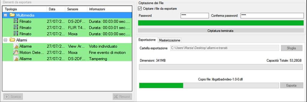 MASTERIZZAZIONE Per masterizzazione file su CD/DVD selezionare il masterizzatore, effettuare la lettura del disco attraverso il pulsante Riconosci, dopodiché premere Masterizza.