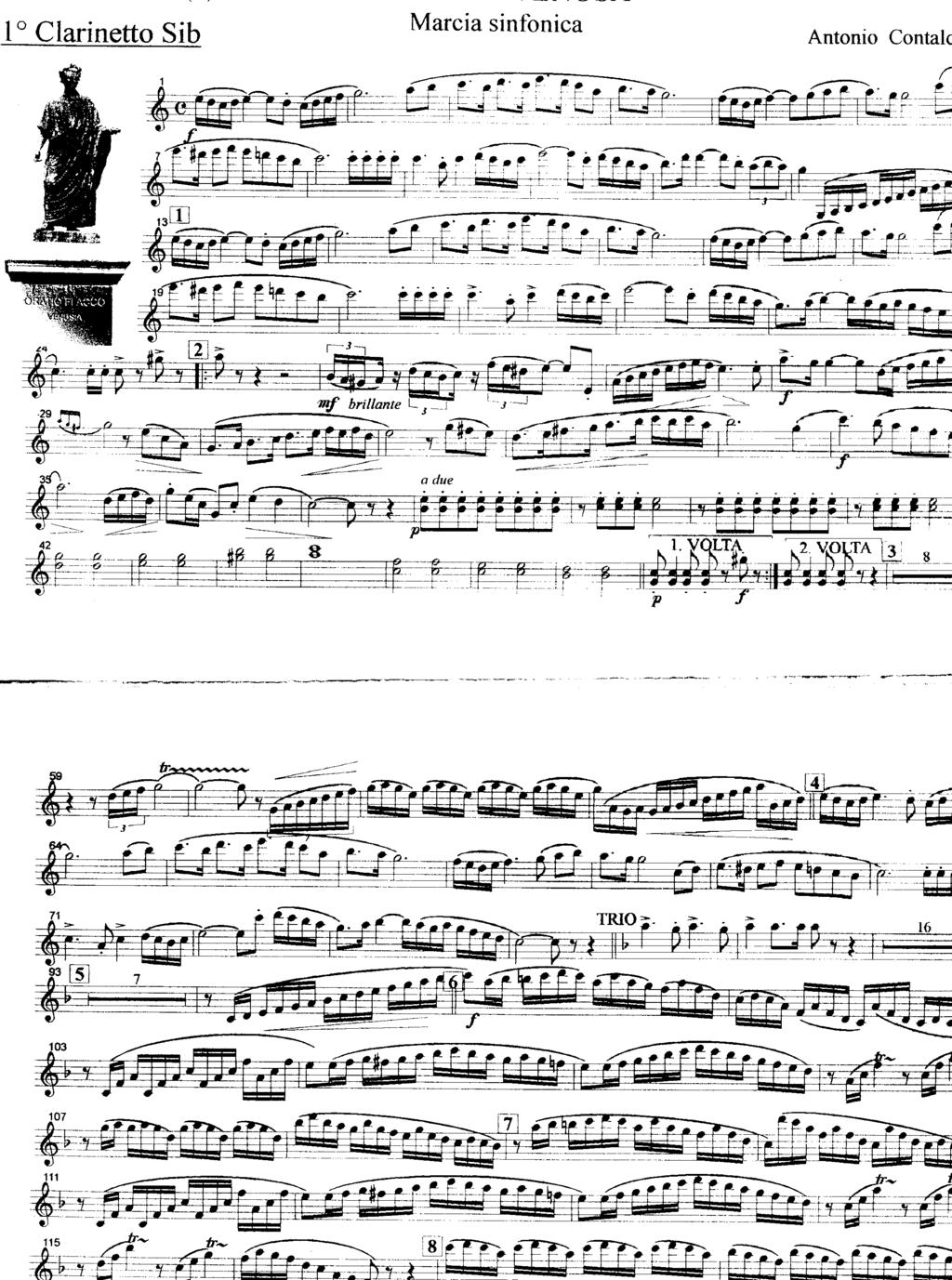 Marcia sinfonica 1 Clarinetto Sib Antonio Contale ÉE=iyfei3=g?