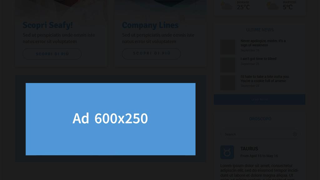 Onboard Web Portal - Large Rectangle Questo formato è incentrato sul brand e fa registrare un buon rendimento.