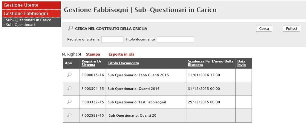 Per procedere, occorre cliccare sul comando Genera PDF posto nella scheda Firma, salvare il file sul proprio PC, firmarlo digitalmente ed allegarlo al questionario tramite l apposito comando Allega