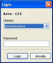 3 Selezionare Amministratore, Operatore o Guest e digitare la password appropriata, se richiesta.
