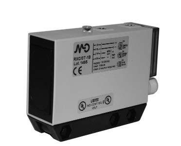 Fotocellule rettangolari universali con uscita statica - DC o con uscita relé - AC/DC serie RX Universal photoelectric sensors with static output - DC or with relay output - AC/DC RX series