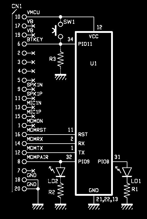 Schema elettrico MODEM BOARD Fig. 4 Connettore Modem. Fig. 3 MB310, modem BT.