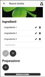 "Ingredienti" Aprire la maschera di inserimento "Preparazione" Inserire gli