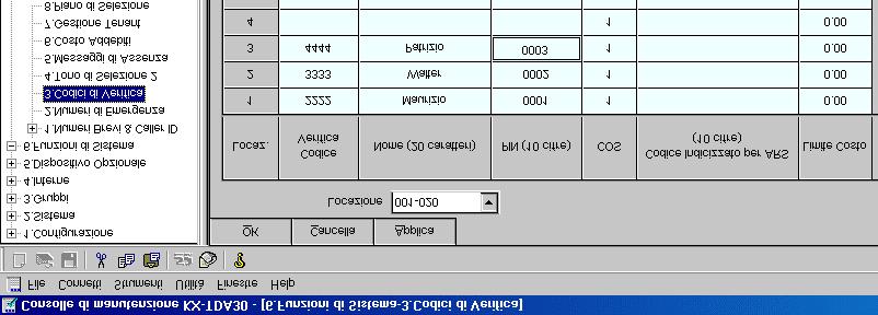 6) Accedere al menù 6.Funzioni di Sistema >> 3.Codici di Verifica 7) Inserire nella colonna Codice Verifica, un numero di massimo 4 cifre (es. 2222).