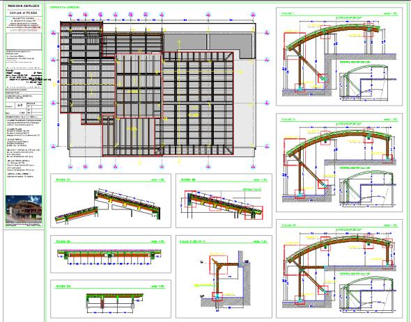 creazione esecutivi e tavole di cantiere con CAD - creazione e gestione esecutivi c.a. - assemblaggio tavole - progettazione solai e scale