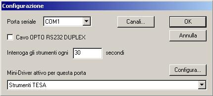 L'ambiente di lavoro Esecuzione del programma Una volta attivato AWDD, occorre indicare da quale strumenti deve acquisire i dati.