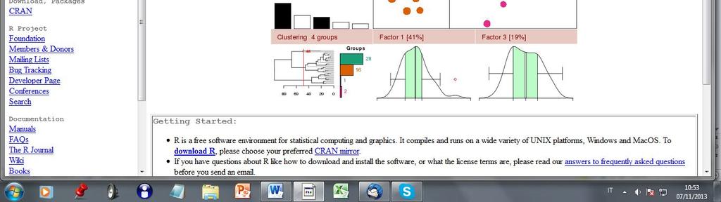 statistico R devo essere collegato a internet.