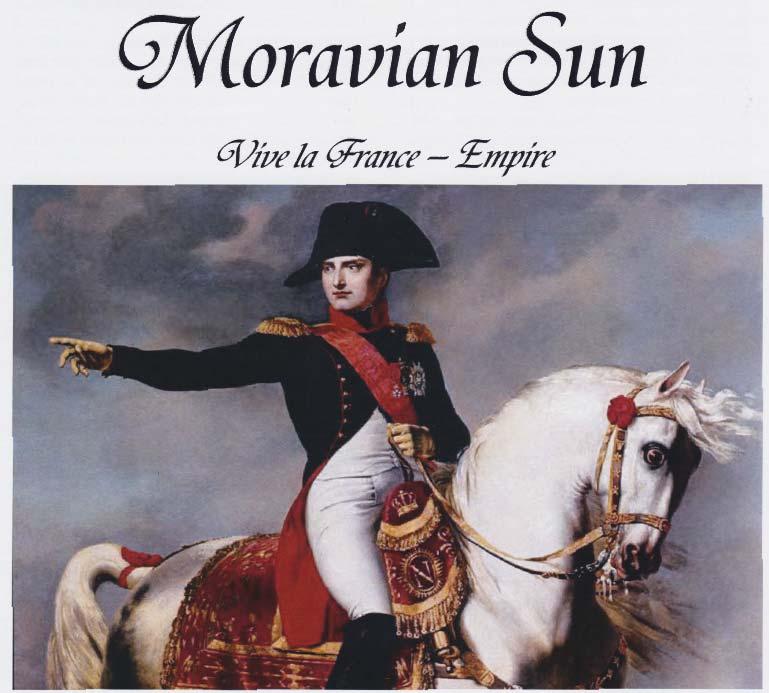 Moravian Sun 1.0 INTRODUZIONE Moravian Sun (il sole moravo) è un gioco per due giocatori ambientato nell era napoleonica a livello di brigata. 1.1 COMPONENTI DI GIOCO Ogni scatola di gioco include: una mappa 85x60 cm.