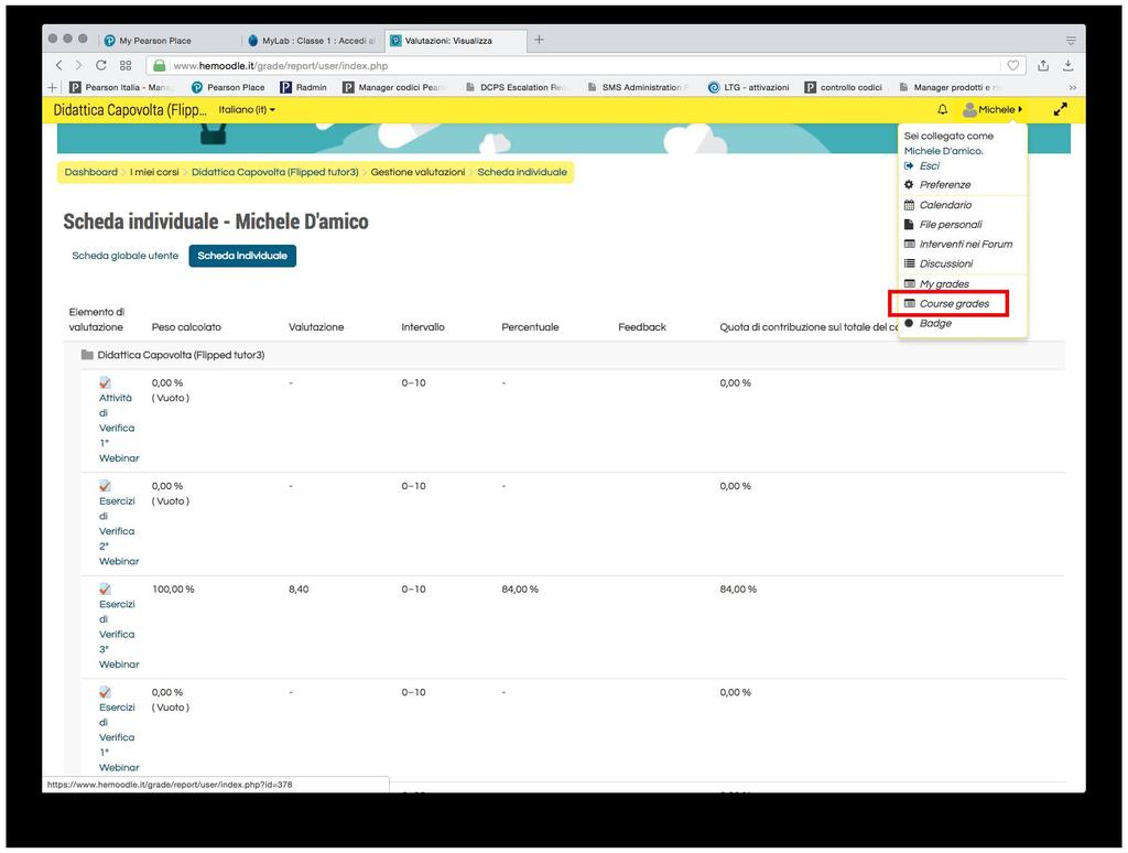 Come utilizzare il registro elettronico Per poter visualizzare il proprio andamento è sufficiente accedere al registro