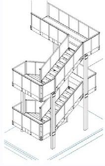 Aluscalae è innovativa anche nello studio delle strutture verticali per le grandi scale, una su