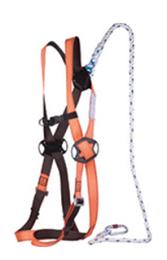 00* - corde per cinture di sicurezza akrobat art.ak351 lunghezza a norme EN 355 CE, con fune 100% in poliammide diametro mm.