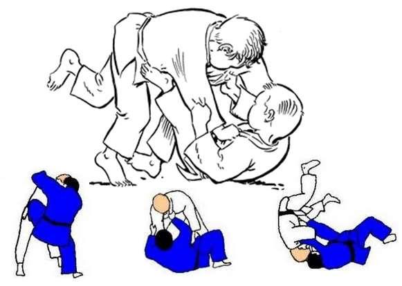 uki-otoshi: caduta (rovesciamento, proiezione) fluttuante, chiamata anche proiezione a colpo di vento (Tachi-waza ;