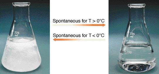 Processi Spontanei e Temperatura La direzione di un processo può dipendere dalla temperatura