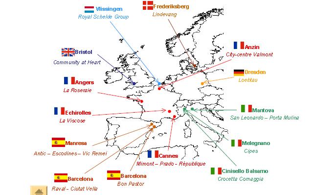 Introduzione Partner e città HQE2R: 14 quartieri e 10 istituti di ricerca di 7 stati europei I partner della ricerca sono stati: CSTB (F), La Calade (F), ICIE (I), QUASCO (I), AMBIT (NL), CENERGIA