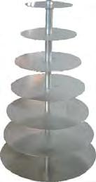 ALZATA PER TORTE Alluminio Art. 1 Piani Piatti diametro 20-25-30 3 1/3 20-25-.