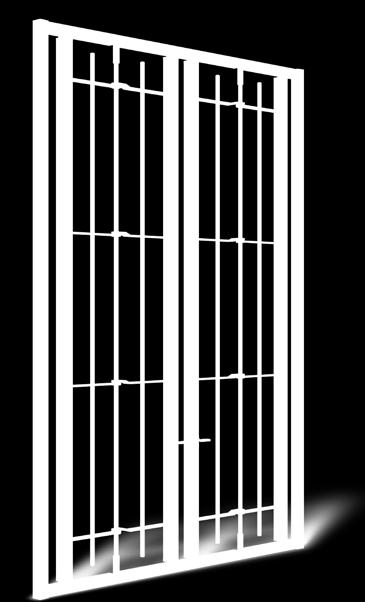 Snodo integrato Lo snodo dell anta è integrato con le barre di blindatura verticale al fine di minimizzare l ingombro dei profili e dando la massima luce all apertura.