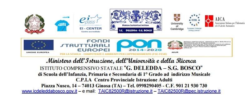 Circ. n. 6 Ginosa, 06 settembre 2018 Ai Sigg. Docenti Alle famiglie Al personale ATA Al D.S.G.A. Oggetto: modalità e orari di ingresso e uscita temporanei a.s. 2018/2019 Si comunica che, a partire dal giorno 11 settembre 2018, le classi del plesso Deledda saranno ancora allocate temporaneamente presso il plesso S.