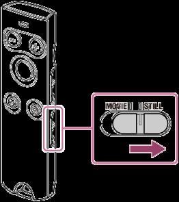 Scatto di una foto Usare il connesso alla fotocamera con la funzione Bluetooth per scattare una foto. 1 Far scorrere l interruttore MOVIE/STILL in posizione STILL.