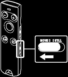 Registrazione di un video Usare il connesso alla fotocamera con la funzione Bluetooth per registrare un video. 1 Far scorrere l interruttore MOVIE/STILL in posizione MOVIE.