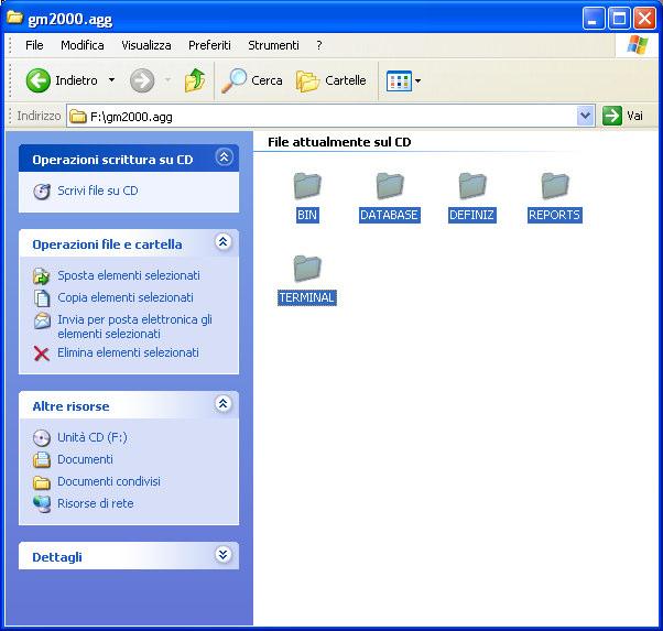 2008-01) Aprire il CD Rom di installazione di GM2000 in esplora