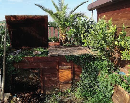 Compostaggio in composter Il composter è un contenitore dotato di un coperchio, in alto, utile al caricamento del materiale da compostare e di uno sportellino laterale, in basso, da cui si può