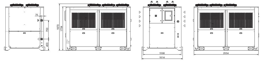 COMPRESSORE Di tipo ermetico Scroll, (collegati in tandem per i modelli I3 e M4) raffreddato dal fluido frigorifero, completo di protezione termica e resistenza al carter per il riscaldamento dell