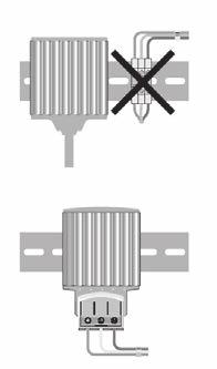 V AC/DC AxLxP mm 109x70x50 184x70x50 264x70x50 Corrente max A 3,5 4,5 9 Elemento riscaldante - Connessione elettrica - PTC autoregolato Morsettiera 3 PTC autoregolato Morsettiera 3 PTC autoregolato