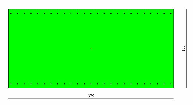12.8.4 Verifica della zattera di fondazione 1. Calcolo della mensola in direzione trasversale Caratteristiche della sezione resistente: B=375 cm H=180 cm L= luce della mensola=4.