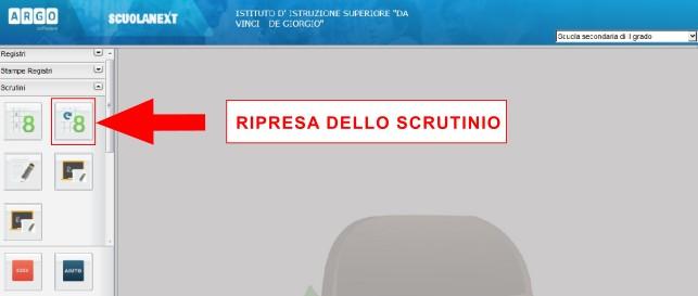 Ripresa dello Scrutinio Si apre la finestra Caricamento voti / Scelta Classe con le classi associate al docente corrispondente alle credenziali di accesso utilizzate.