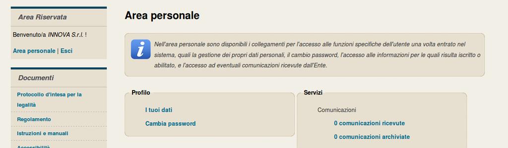 4 Aggiornamento dei dati anagrafici L operatore economico può aggiornare i propri dati anagrafici autonomamente, accedendo all