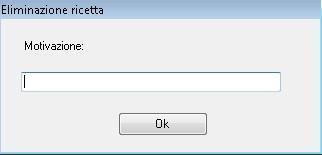 Verrà mostrata a video la possibilità di scelta se cancellare direttamente oppure inviando una motivazione al personale di studio: Scegliendo Elimina con motivazione apparirà una successiva schermata