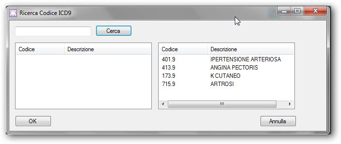 e visualizzata nell immagine di seguito: riporta, nell'area di destra, gli eventuali problemi attivi presenti nella cartella clinica del paziente ed il cursore si posiziona direttamente sulla prima