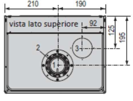 TA/L-Posizione indicativa collegamenti alimentazione elettrica e termostato ambiente TA-Termostato ambiente L-Linea elettrica SC - Posizione indicativa