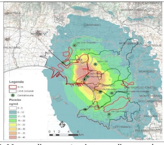 Mortalità a Taranto per quartiere (SMR). Rif.