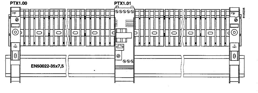 00 possono trovarsi a destra o a sinistra del P-bus. All occorrenza il modulo PTX 1.02 può essere ubicato in prossimità del blocco di alimentazione di fase.